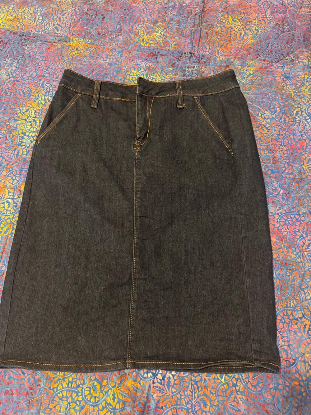 Old Navy Dark Denim Pencil Skirt - Women's